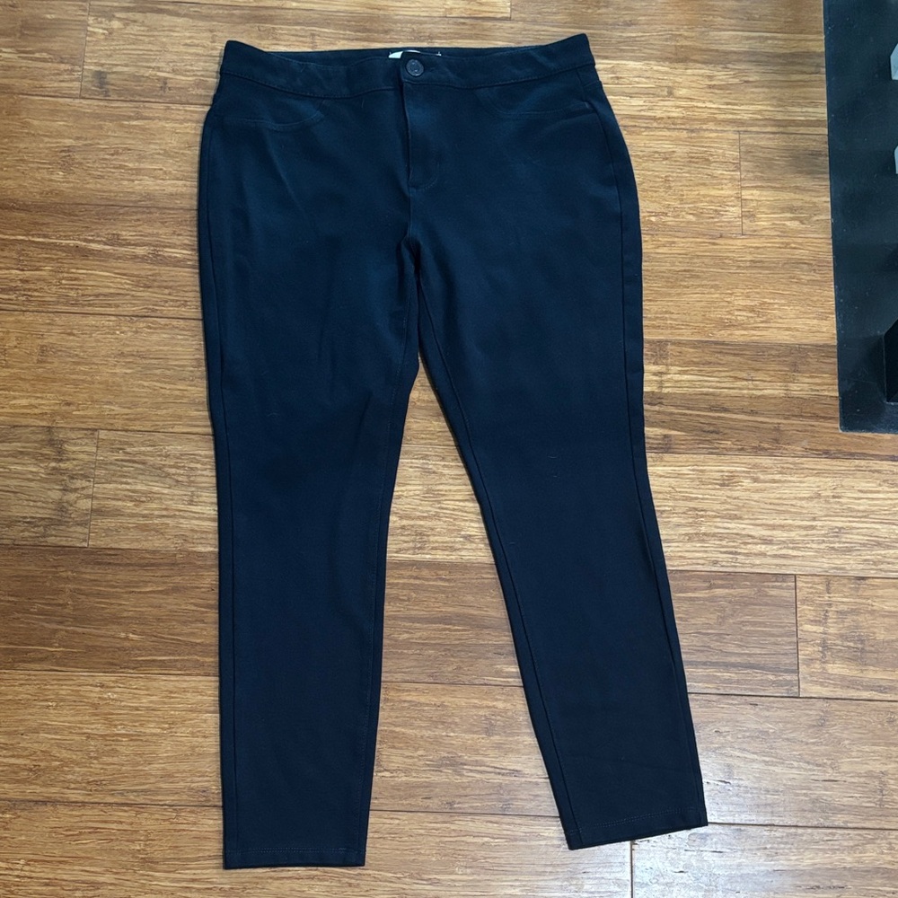 LC Lauren Conrad Blue Stretch Pants Slim Leg Size L - Picture 2 of 5
